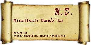 Miselbach Donáta névjegykártya